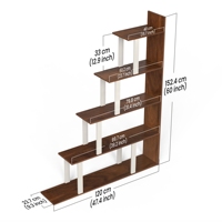 Tendance du moment : Bibliothèque Wolabey en bois style échelle, avec tiroir et 2 portes, à fixer au mur ou à poser au sol.