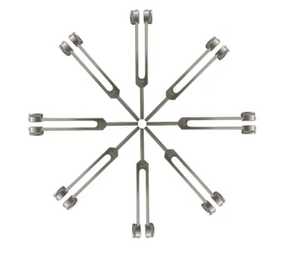 Horquillas de afinación de 528Hz, diapasón de terapia de curación de sonido, 528 Hz con martillo de silicona, paño de limpieza para herramienta Musical de curación de sonido - Product Image 4