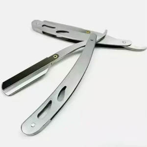 Maquinilla de afeitar recta Manual de peluquero profesional | Cuchillo de afeitar plegable Maquinilla de afeitar de borde recto de acero inoxidable para salón - Product Image 6
