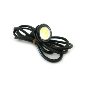 Pulsante Led di alimentazione modello Slim 12V 2W bianco freddo IP67 Eagle Eye luci di marcia diurna nero carrozzeria-auto e moto/ - Product Image 1