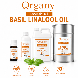 Huile Essentielle de Basilic Turc Pur à 100% (Linalol) Ocimum Basilicum Distillée à la Vapeur – Vente en Gros, Marque Privée, Cosmétique, Massage - Product Image 1