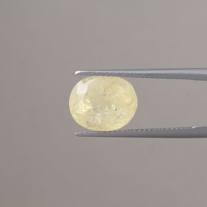 Saphir jaune naturel, pierre précieuse en vrac, certifié IGI, taille ovale 12x10 mm, 9,25 carats, fabrication de bijoux, 100% naturel, changement de couleur - Product Image 1