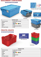 Caisse en plastique jusqu'à nid PEHD capable 600x400x250mm taille couleur bleue avec filet empilable qualité alimentaire iso 9001 2015 certifié