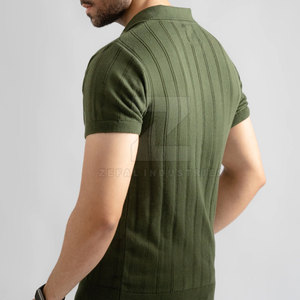 สินค้ามาใหม่ เสื้อถักผู้ชายผ้าฝ้ายแท้ 100% เป็นมิตรกับสิ่งแวดล้อม แขนสั้น แห้งเร็ว สีและโลโก้ปรับแต่งได้ คุณภาพสูง - Product Image 2