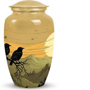 Accesorios funerarios de la más alta calidad, Rojo Dorado, urnas para adultos de latón, venta al por mayor, urnas de cremación funeraria de latón hechas en la India 2024 - Product Image 4