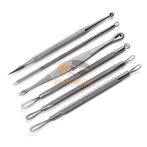 6 PCS thiết lập mụn đầu đen <span class=keywords><strong>Remover</strong></span> comedone tại chỗ mụn extractor mụn <span class=keywords><strong>Remover</strong></span> Công cụ thép không gỉ tì vết khai thác <span class=keywords><strong>Kit</strong></span> - Product Image 1