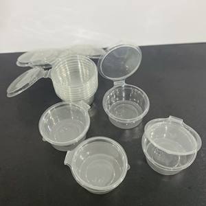 OEM/ ODM fábrica bajo precio restaurante llevar desechable to Go salsa contenedor PET plástico salsa tazas 2 oz con tapa con bisagras - Product Image 5