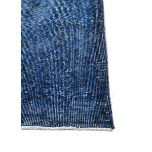 Alfombra de Lana Azul Vintage Hecha a Mano, Modelo Pae-2702, Nueva, Rectangular, Abstracta, para Sala de Estar, Pasillo, Color Sólido, Anudada a Mano - Product Image 4