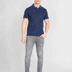 Los hombres más vendidos para Polos Patrón sólido con estilo cómodo con logotipo Tallas grandes para uso diario y eventos de negocios - Product Image 1