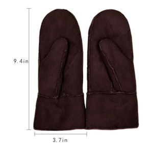 BlacFashion mitaines d'hiver sur mesure gants en cuir de daim d'agneau véritable réchauffés pour les femmes scène de sport du Pakistan - Product Image 2