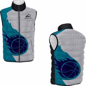 Chaleco acolchado de invierno personalizado para hombre, 100% de nailon, con aislamiento cálido, cuello levantado, cremallera, deportes al aire libre, ropa de trabajo, patrón acolchado, decoración - Product Image 3