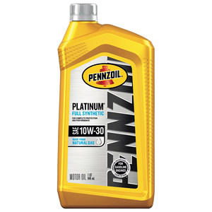 Pennzoil Platinum 10W-30 Aceite de motor sintético completo SN/6 paquetes de 1 cuarto de galón para una lubricación automotriz óptima - Product Image 1