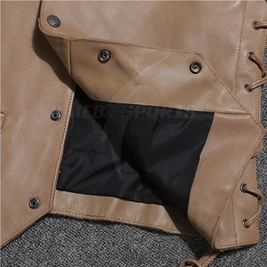 Gilet en cuir véritable pour hommes, gilet en cuir à la mode pour l'hiver, gilet en cuir pour la vente, nouveauté - Product Image 6