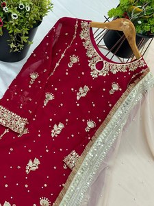 Nuevo Conjunto de Salwar y Palazzo de Seda Banarasi Estilo Himachali para Novia, Fiesta o Evento Especial con Dupatta, Diseño Personalizado y Cómodo, 2025 - Product Image 4