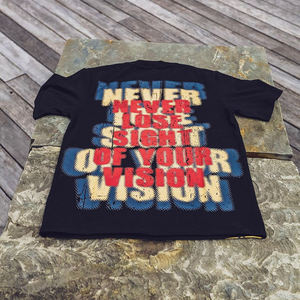 T-shirt Hip Hop Unisexe Coupe Classique Personnalisé en Gros, Broderie/Sérigraphie/Impression 3D, Manches Courtes, Streetwear Tricoté 100% - Product Image 3