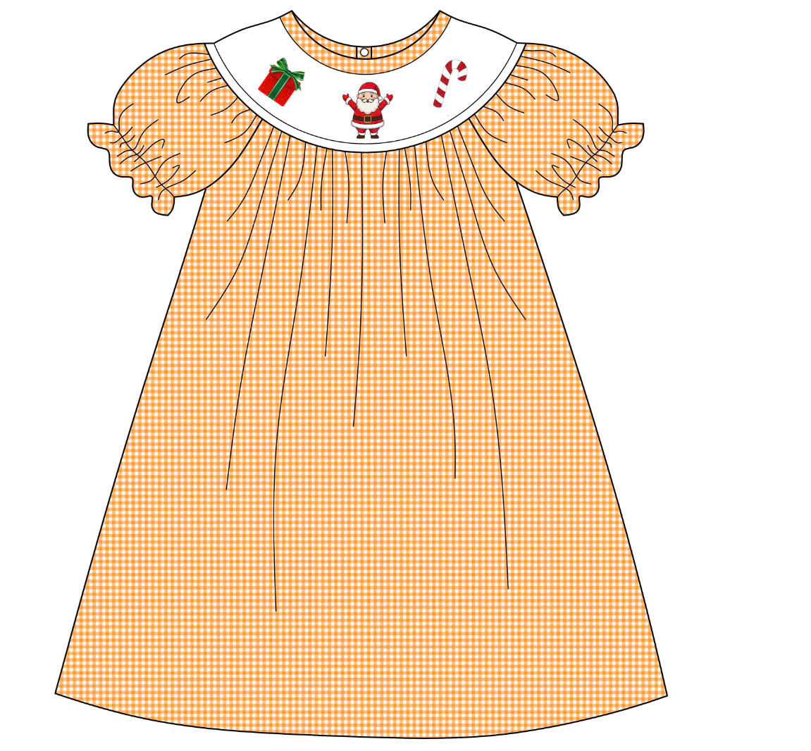 Orange plaid pattern