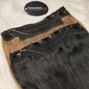 Halo Hair La mejor calidad Cabello humano virgen de Vietnam Estilos de ondas rectas de 8 pulgadas con textura profunda Disponible en muchos colores Exportación - Product Image 1