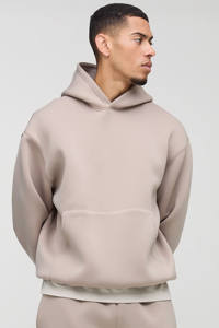 Survêtement Boxy de haute qualité de couleur taupe avec logo personnalisé, survêtement deux pièces en coton épais et jogger survêtements pour hommes - Product Image 3
