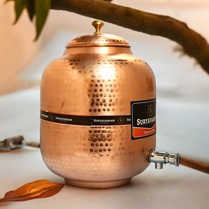 Enfriador de agua de cobre rústico con gran capacidad de tanque, ideal para uso en verano y experiencia de bebida saludable en casa o trabajo de metal - Product Image 5