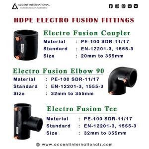 Raccords d'électro-fusion TEE égaux de 50mm de haute qualité Connexions étanches lisses et sécurisées Pipelines HDPE de haute qualité pour l'exportation - Product Image 6