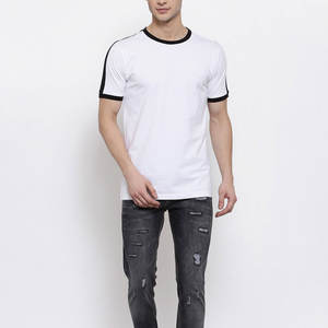 Camiseta de manga corta de algodón 100% de alta calidad para hombre, transpirable, de secado rápido, ecológica, lisa, informal, logotipo personalizado, colores tejidos - Product Image 4