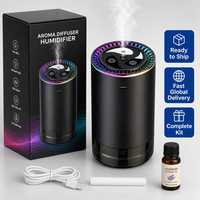 Diffuseur d'huiles essentielles intelligent pour voiture, humidificateur Vortex, commande tactile, ultra silencieux, arrêt automatique, deux modes de diffusion, aromathérapie pour voiture et maison
