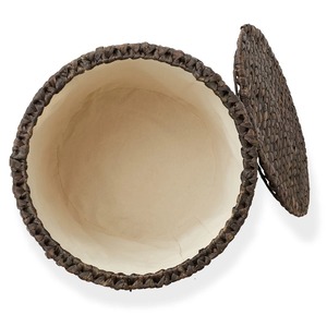 Panier de rangement roulant avec couvercle et roues verrouillables, panier de rangement fait à la main, vente en gros, écologique, fabriqué au Vietnam - Product Image 3