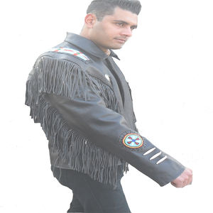 Chaqueta de cuero occidental personalizada de alta calidad de nuevo estilo 2024 del fabricante OEM para hombre, estilo vintage con flecos y plumón de invierno - Product Image 6