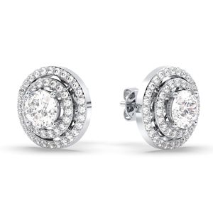 REYES Best Selling Round Shape 2.2 Carat Lab Grown Diamond Screw Back <b>Stud</b> <b>Earrings</b> in 925 Sterling Silver Women <b>Fine</b> Jewelry - Product Image 2