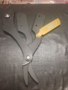 โลหะพับมืออาชีพสแตนเลสทองสีดำ Parker ตรงตัดผมมีดโกนที่มีโลโก้ที่กำหนดเอง - Product Image 3