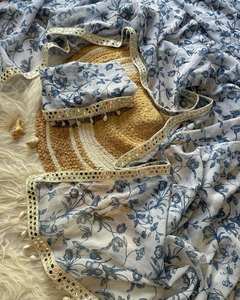 Proveedor indio de Bollywood Georgette Saree Digital impreso con encaje de espejo y encaje de Kodi real, ropa de boda y fiesta - Product Image 4