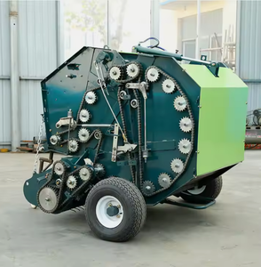 Presse à balles de foin ronde motorisée, haute productivité, compacteur de fourrage agricole, machine de récolte agricole - Product Image 4