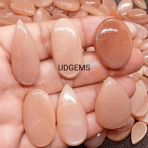 พลอยพีชมูนสโตนธรรมชาติอัญมณีสำหรับนักออกแบบเครื่องประดับ - Product Image 3