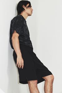 Short de sport en polyester extensible dans les 4 sens de haute qualité pour hommes coupe régulière élastique avec cordon de serrage taille décontracté poches latérales diagonales - Product Image 6