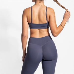 Sujetador deportivo de talla grande para mujer, moda Modal, tendencia, correas finas, transpirable y estilo Simple, sujetador de Yoga suave y mantecoso, OEM en blanco - Product Image 3