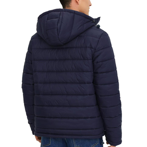 Vestes matelassées à capuche en duvet réactives à la chaleur, coupe-vent, à fermeture éclair personnalisée, changeant de couleur, pour l'hiver, pour hommes, en polyester - Product Image 2
