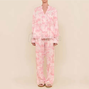 Conjunto de Pijama de Satén para Mujer, Ropa de Dormir con Lazo, Conjunto de Pijama para Mujer - Product Image 1