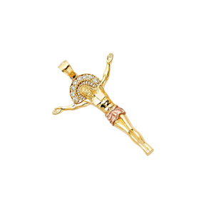 Unisexe 14K Jaune Or Rose Jésus Christ Corps Pendentif Charm À La Mode Et Religieux Thème Chrétien pour Enfants - Product Image 5