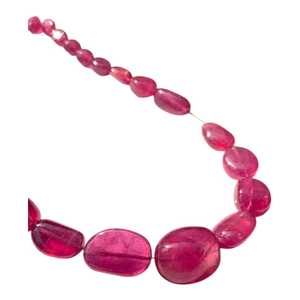 Stock prêt 2025 perles de pierres précieuses rouge rubis Tumble Nugget brin lâche pour la fabrication de bijoux directement du fournisseur indien - Product Image 2