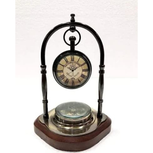 Reloj de mesa de barco náutico antiguo reloj de escritorio de latón marítimo artesanía por Tayyab Metal Office & Home Plated Technique - Product Image 1