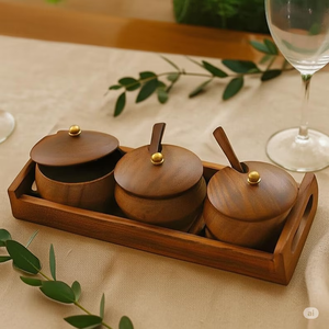 Rustic Kitchen Wooden Spice <b>Box</b> For Natural Cooking Space Enhancing Warmth And Practical Organization - Product Image 2