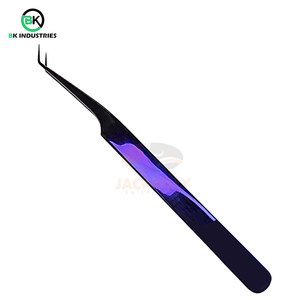 Professional <b>Eyelash</b> Tweezers for Salon Lash Extension Curved <b>Eyelash</b> Tweezers for Precision Lash <b>Application</b> - Product Image 4