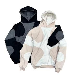 Custom Heavyweight Boxy Y2k 450 Gsm French Terry Pullover Empalme Jogging Trajes Chándal Pantalones de chándal y conjunto con capucha - Product Image 4