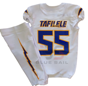 Vêtements de football américain personnalisés à la vente chaude, respirants, manches courtes et impression par sublimation du logo de l'équipe - Product Image 2