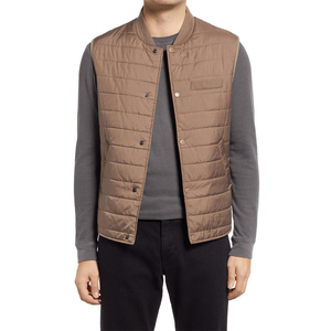 Recién llegado, chaqueta de chaleco acolchado transpirable de invierno a la moda para hombres con logotipo personalizado y personalizado - Product Image 1