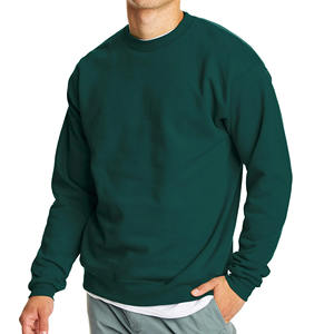 Sweat-shirt à logo personnalisé unisexe de haute qualité pull-over d'hiver à capuche en coton uni col rond pour hommes et femmes à imprimé bouffant - Product Image 1