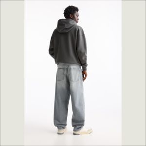 Jeans pour hommes de haute qualité coupe ample pantalon décontracté avec coupe ample jambe droite imprimé lavé mode jean en gros - Product Image 4