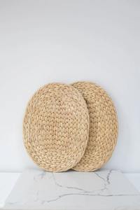 Manteles individuales ovalados de mimbre jacinto de agua productos ecológicos hechos en Vietnam Decoración de mesa mantel tejido al por mayor - Product Image 6