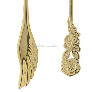Cucharillas de último diseño Cucharas de postre de metal Uso para el hogar Cocina Cena Cuchara Juego - Product Image 3