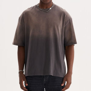 Camiseta deportiva de algodón lavado ácido Vintage de alta calidad personalizada para hombre, camisetas de secado rápido de peso pesado de gran tamaño - Product Image 3